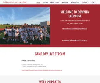 Bowmenlacrosse.org(Sherwood High School Lacrosse) Screenshot