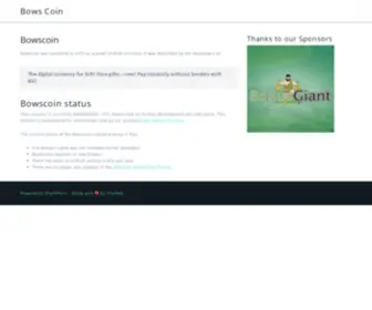 Bowscoin.info(Bows Coin) Screenshot