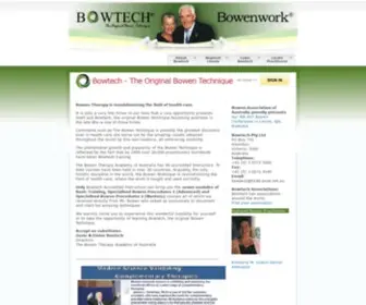 Bowtech.com(The Bowen Therapy Academy of Australia) Screenshot