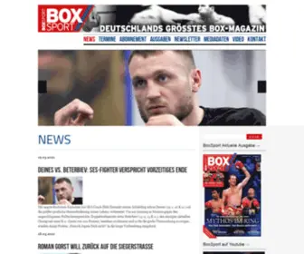 Box-Sport.de(Profi Amateur Boxen Kampf News) Screenshot