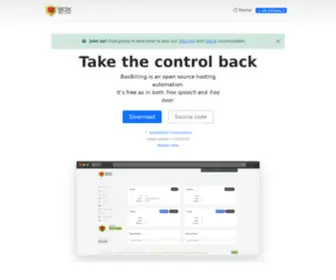 Boxbilling.org(Free billing software) Screenshot