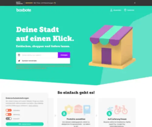 Boxbote.de(Lieferservice in Augsburg und Nürnberg) Screenshot