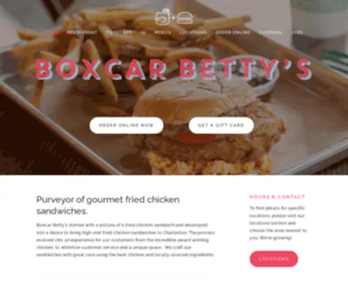 Boxcarbetty.com(Boxcar Betty's) Screenshot