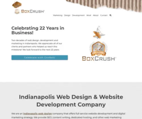 Boxcrush-Web-Design.com(Indianapolis Web Design) Screenshot