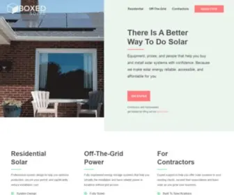 Boxedsolar.com(Complete Solar Systems Delivered to your Home) Screenshot