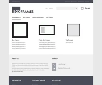 Boxframes.co.uk(Box Frames) Screenshot