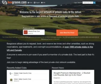 Boxgroove.com(Golf at Private Clubs) Screenshot