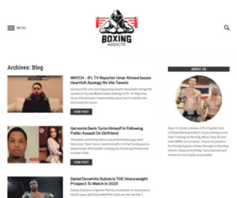 Boxingaddicts.com(Must Read Boxing News & Training Blog) Screenshot