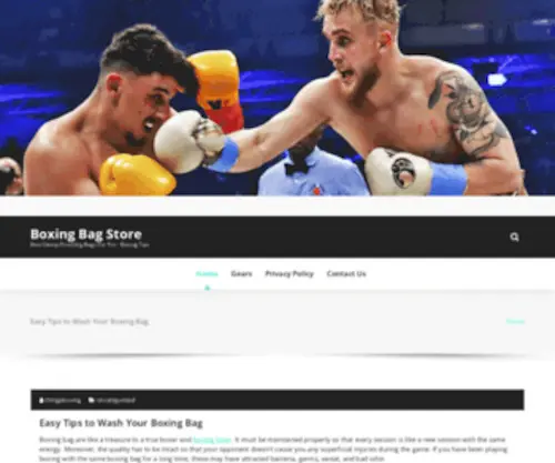 Boxingbagstore.com Screenshot