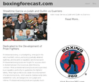 Boxingforecast.com(Boxing fights) Screenshot