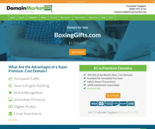 Boxinggifts.com(Forsale Lander) Screenshot