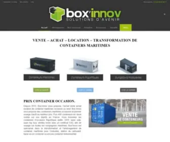 Boxinnov.com(Container maritime occasion et neuf) Screenshot