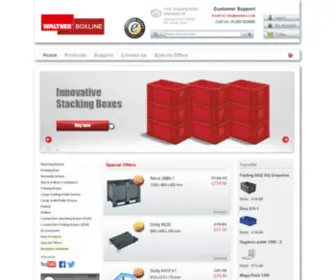 Boxline.co.uk(The professionals for plastic warehouse and transport boxes) Screenshot