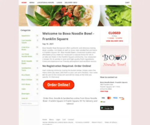 Boxonoodle.com(BOXO NOODLE BOWL) Screenshot