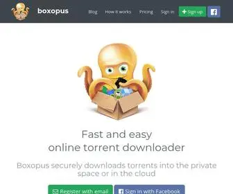 Boxopus.com(Fast online torrent downloader) Screenshot