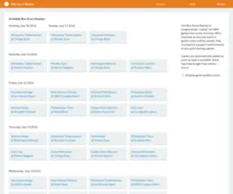 Boxscorereplay.com(Box Score Replay) Screenshot