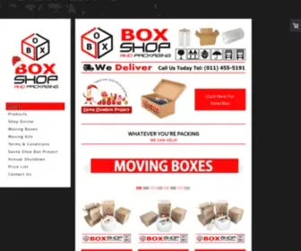 Boxshopsa.net(Box Shop Johannesburg) Screenshot