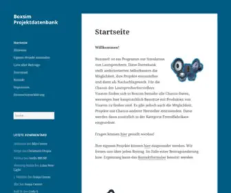 Boxsim-DB.de(Boxsim Projektdatenbank) Screenshot