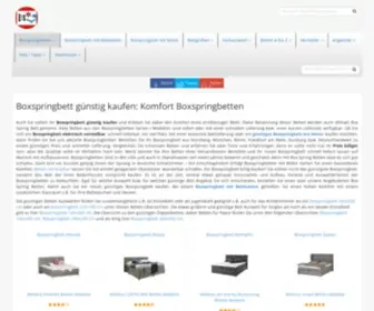 Boxspringbettenshop.com(Günstige Boxspringbetten kaufen) Screenshot