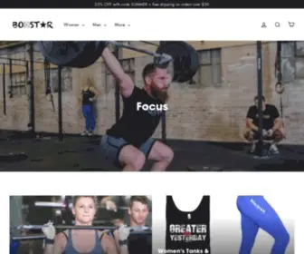 Boxstarapparel.com(Athletic and lifestyle clothing. Dominate your next WOD in style. T) Screenshot