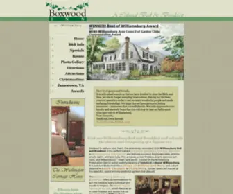 Boxwoodinn.com(Our Williamsburg bed and breakfast) Screenshot