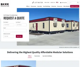 Boxxmodular.com(Lease or Buy Modular Buildings) Screenshot