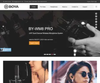 Boya-MIC.com(BOYA-Wireless Microphones,Accessories,Recording Equipment) Screenshot