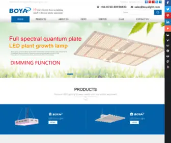 Boyagrowlight.com(Manufacturer of High Quality LED Grow Lights) Screenshot