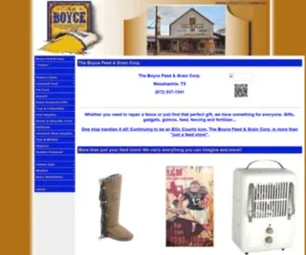 Boycefeed.com(Boyce Grain & Feed) Screenshot