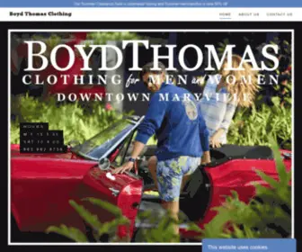 Boydthomasclothing.com(Boyd Thomas Clothing) Screenshot