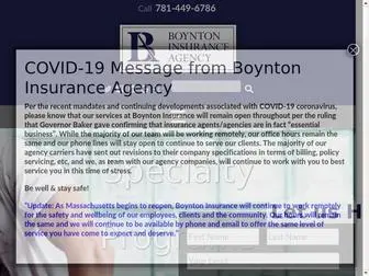 Boyntonins.com(Boynton Insurance Agency) Screenshot