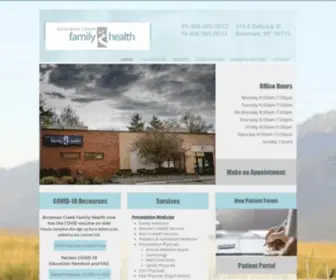 Bozemancreekfamilyhealth.com(Family Practice) Screenshot