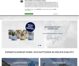 Bozita.se(Svensktillverkat hundfoder och kattfoder) Screenshot