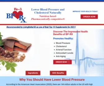 BP-RX.com(BP-RX Lower Blood Pressure and Cholesterol Naturally) Screenshot