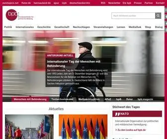 BPB.de(Startseite) Screenshot
