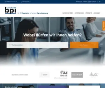Bpi-Solutions.de(Bpi solutions) Screenshot