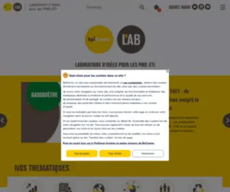 Bpifrance-Lelab.fr(Bpifrance Le Lab est le laboratoire d’idées des PME et ETI. Sa mission) Screenshot