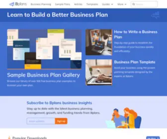 Bplans.info(Business Planning Resources and Free Business Plan Samples) Screenshot