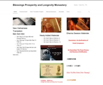 BPlmonastery.org(Blessings Prosperity and Longevity Monastery) Screenshot