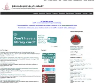 Bplonline.org(Birmingham Public Library) Screenshot