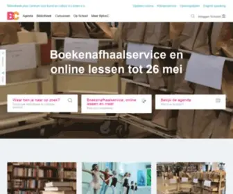 Bplusc.nl(Bibliotheek plus Centrum voor kunst en cultuur in Leiden e.o) Screenshot