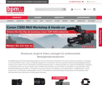 BPM-Media.de(BPM Broadcast & Professional Media GmbH Onlineshop) Screenshot