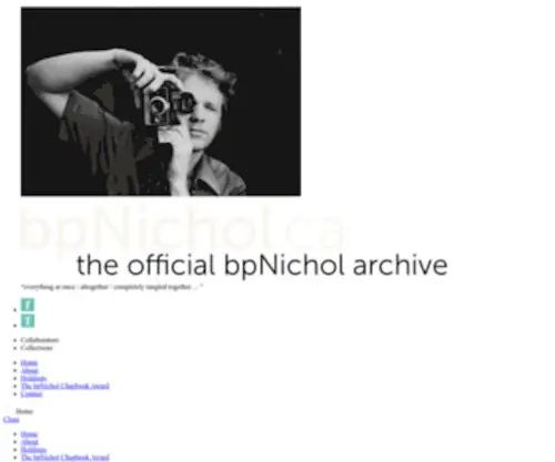 Bpnichol.ca(Browse the archives) Screenshot