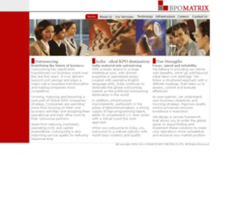 Bpomatrix.net(A business process outsourcing company) Screenshot