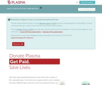 Bpositivetoday.com(B Positive Plasma) Screenshot