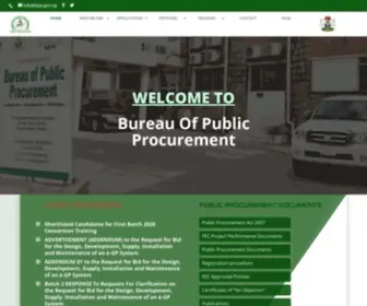BPP.gov.ng(Bureau of Public Procurement) Screenshot