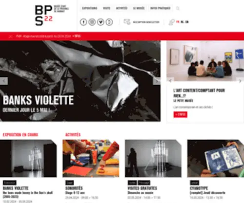 BPS22.be(Musée d'art à Charleroi) Screenshot