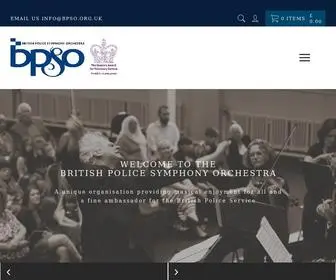 Bpso.org.uk(British Police Symphony Orchestra) Screenshot