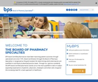 BPsweb.org(Board certification through the Board of Pharmacy Specialties) Screenshot