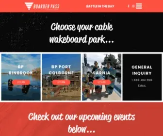 Bpwakeboardparks.com(Boarder Pass) Screenshot